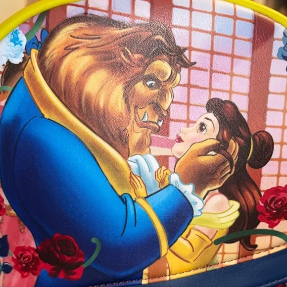 Loungefly Beauty and the Beast Backpack - Yellow and Blue - Picture 3 of 11